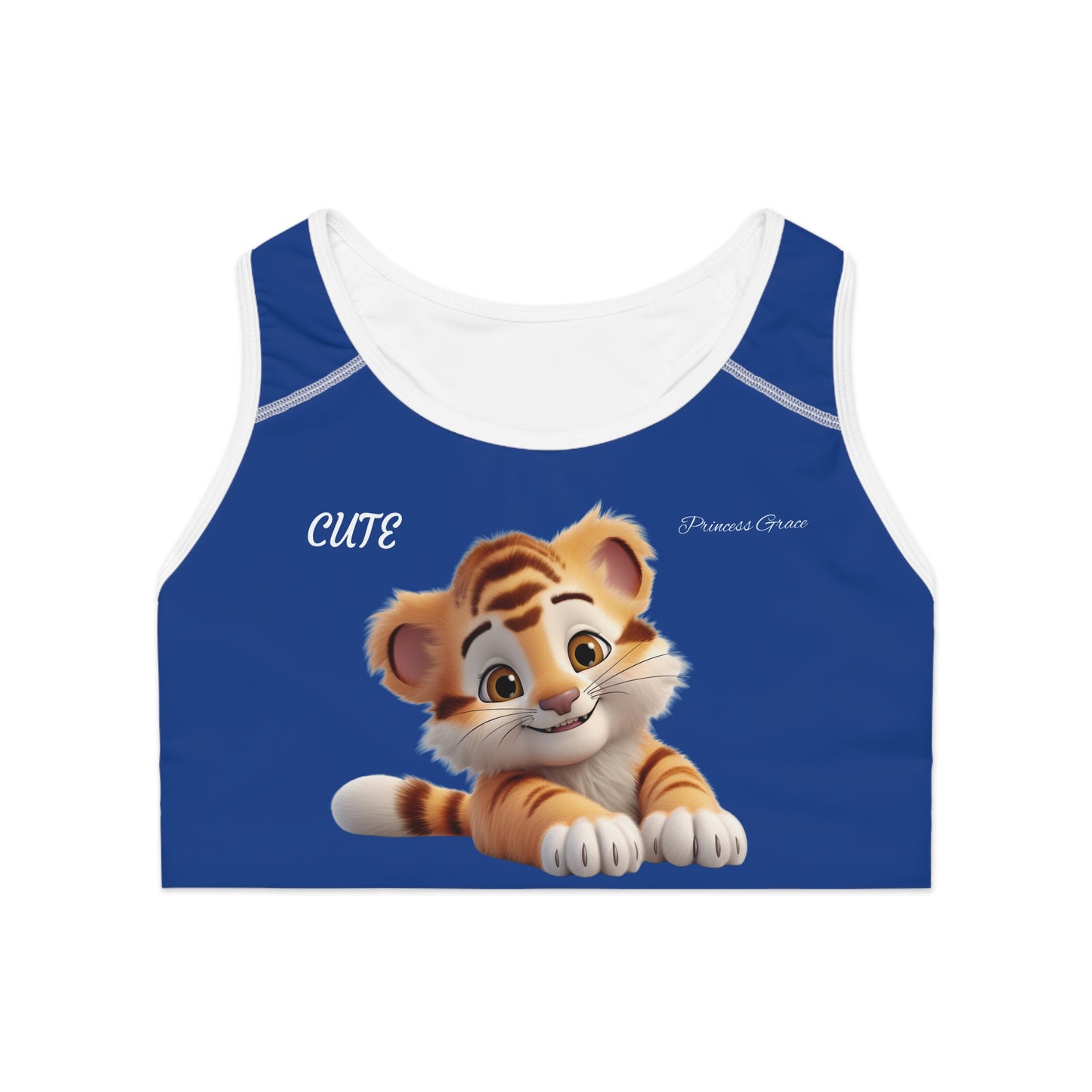 Princess Grace  Cute Tiger Sports Bra