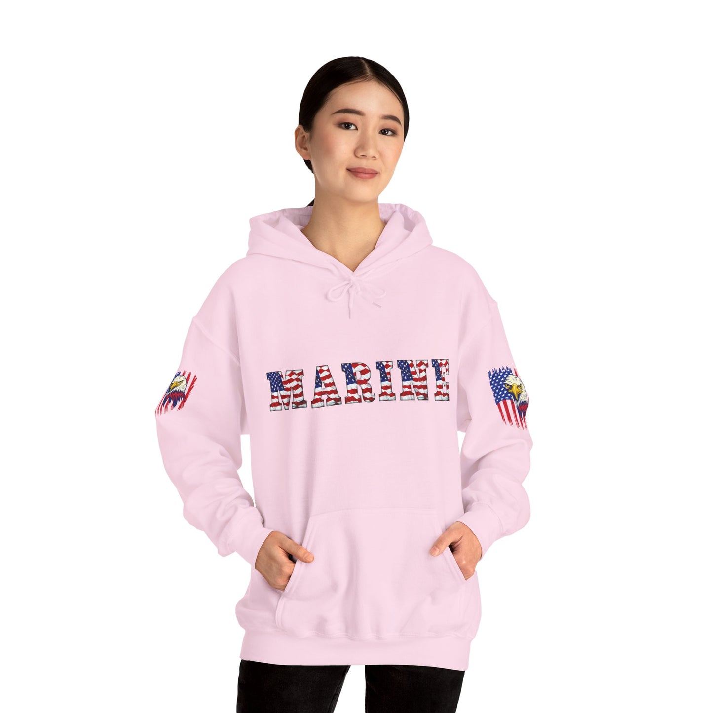 Princess Grace  American Pride Marine Eagle Hooded Sweatshirt