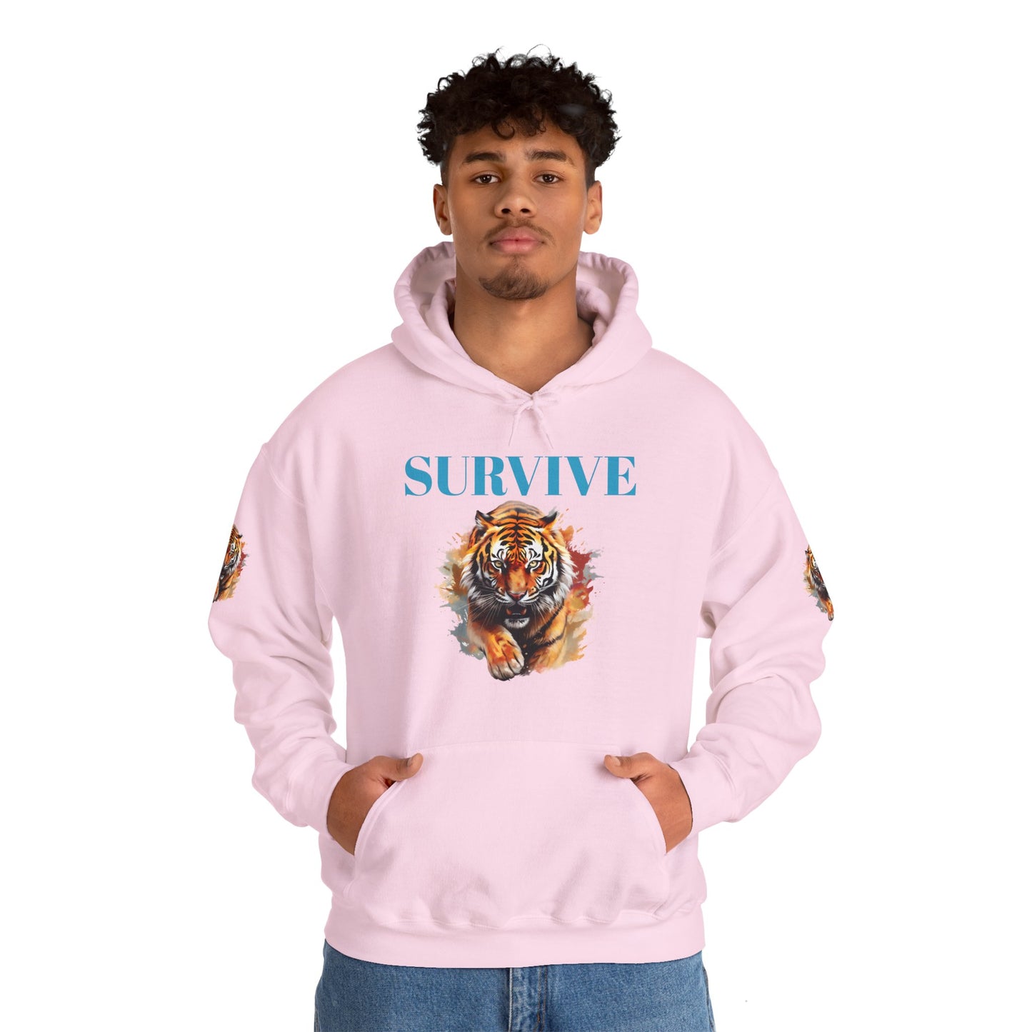 Princess Grace  Survive Tiger Unisex Heavy Blend Hoodie Fierce & Inspirational Sweatshirt