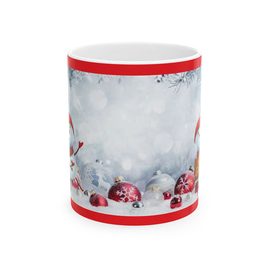 Princess Grace Festive Snowman Ceramic Mug  11oz & 15oz  Perfect Christmas Gift