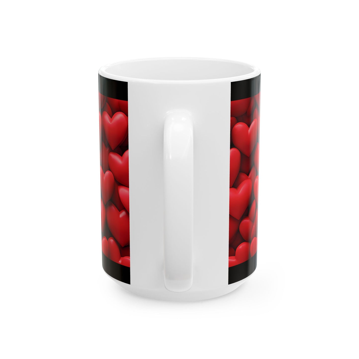 Princess Grace  Heart Pattern Ceramic Mug  Perfect Gift for Valentine's Day & Loved Ones