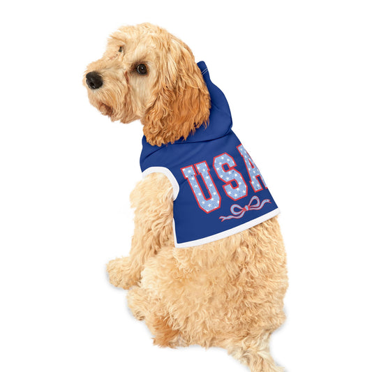 Princess Grace  USA Themed Pet Hoodie Perfect for Celebrations and Patriotic Occasions