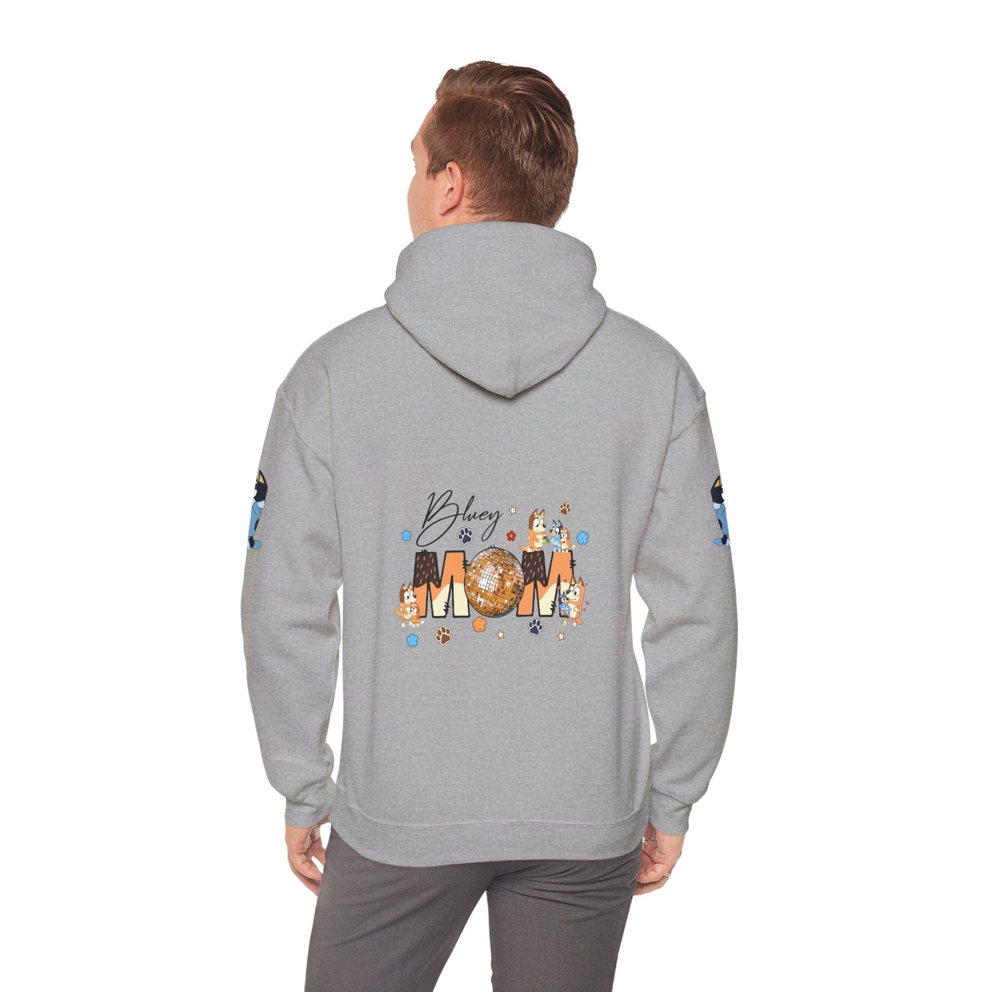 Princess Grace  Bluey Blissful Mom Unisex Heavy Blend Hoodie  Celebrate Motherhood with Style