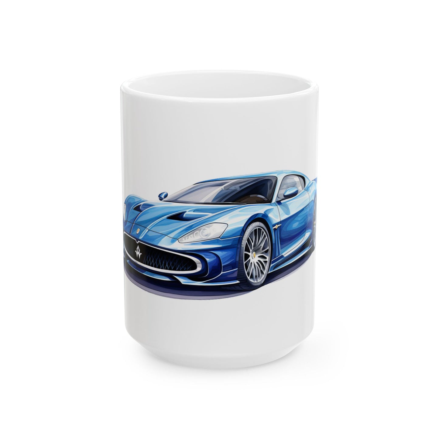Princess Grace  Blue Sports Car Ceramic Mug   Perfect for Car Enthusiasts