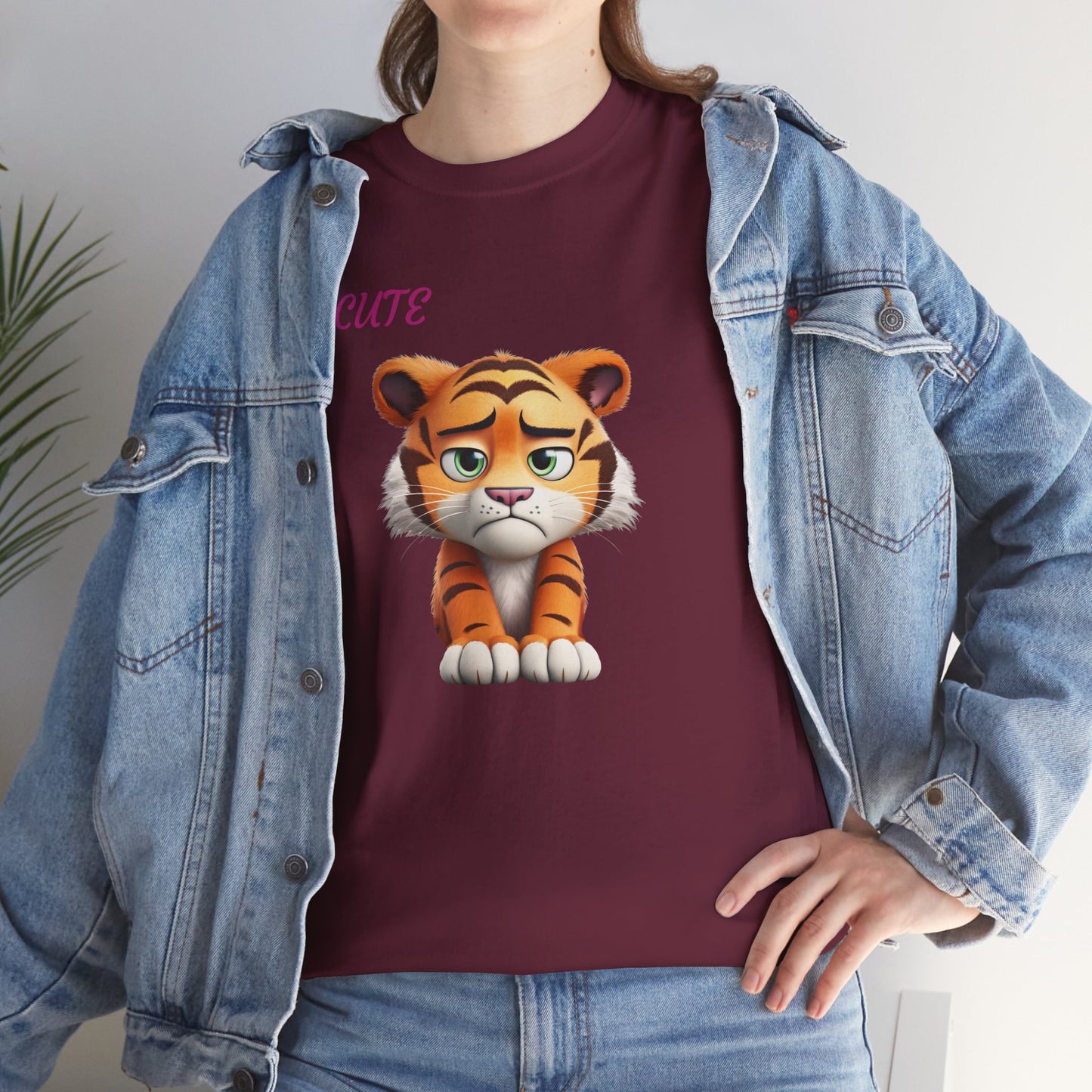 Princess Grace  Cute Cartoon Tiger Unisex Heavy Cotton Tee