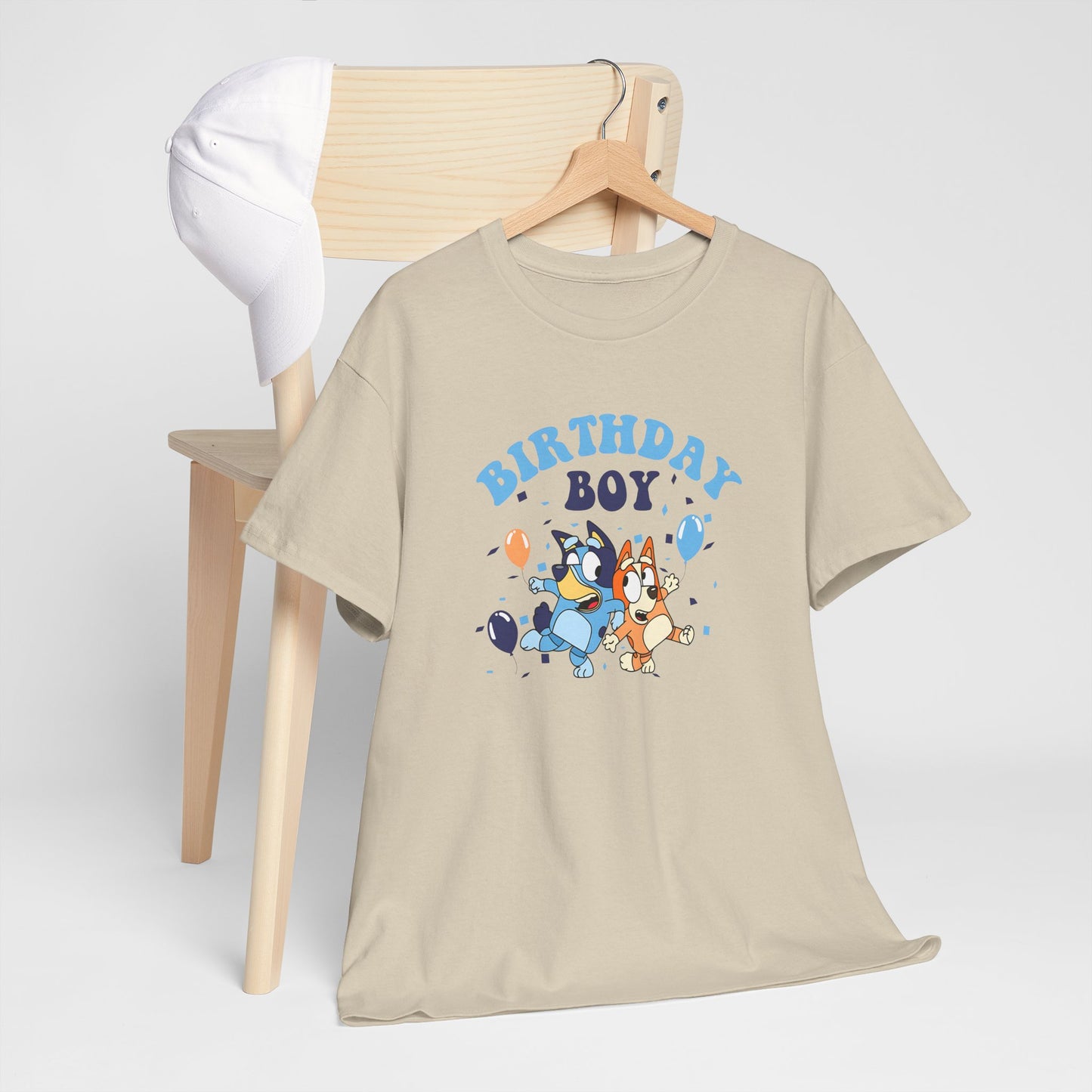 Princess Grace  Bluey  Birthday Boy Unisex Heavy Cotton Tee  Fun Celebration Shirt for Kids