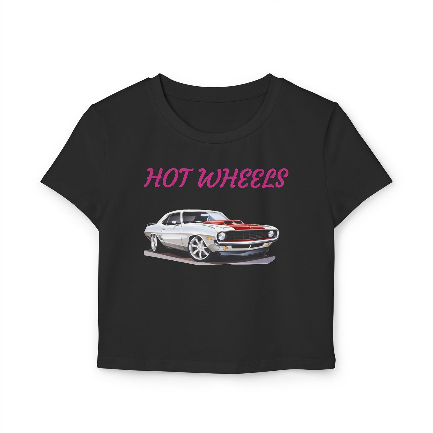 Princess Grace  Hot Wheels Women's Baby Tee Vintage Car Graphic Tee for Car Enthusiasts