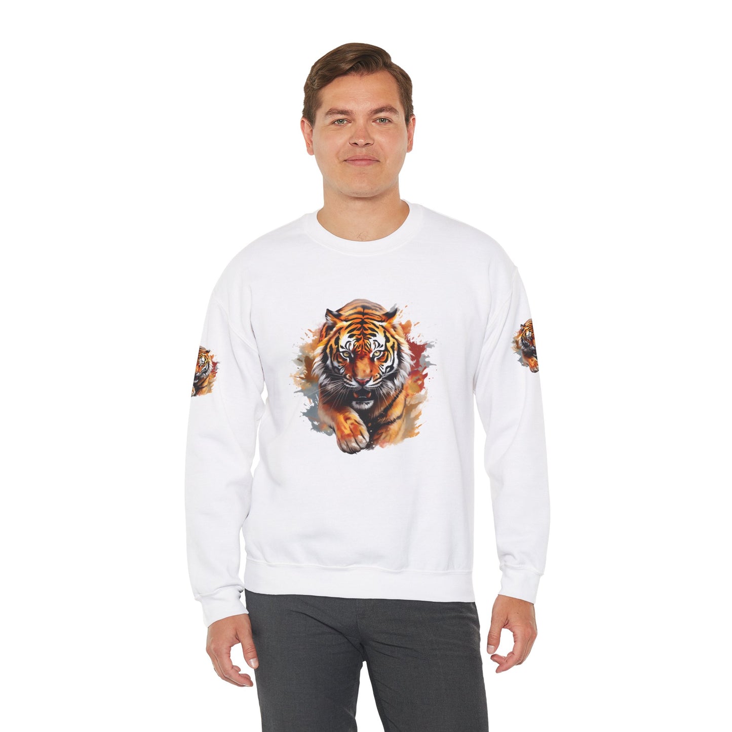 Princess Grace  Majestic Tiger Unisex Heavy Blend Crewneck Sweatshirt