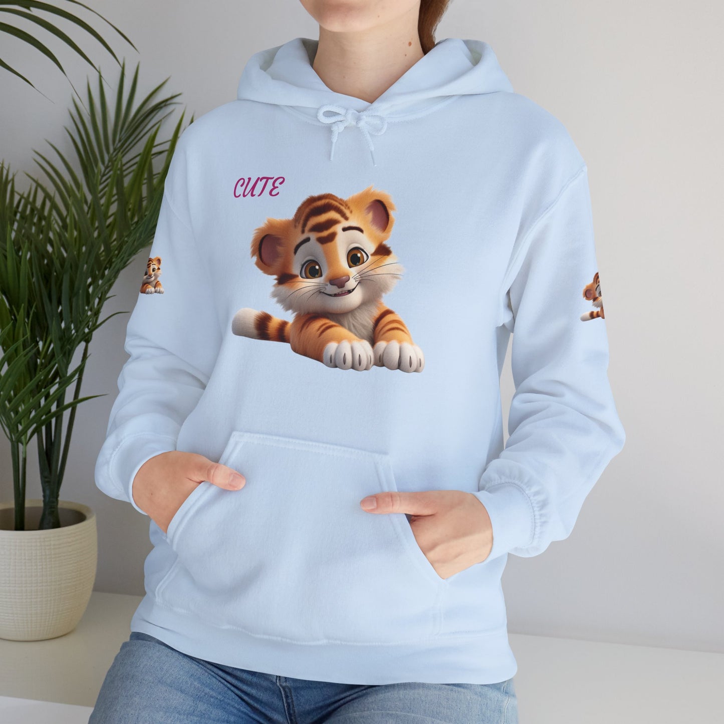 Princess Grace  Cute Tiger Design Unisex Heavy Blend Hooded Sweatshirt