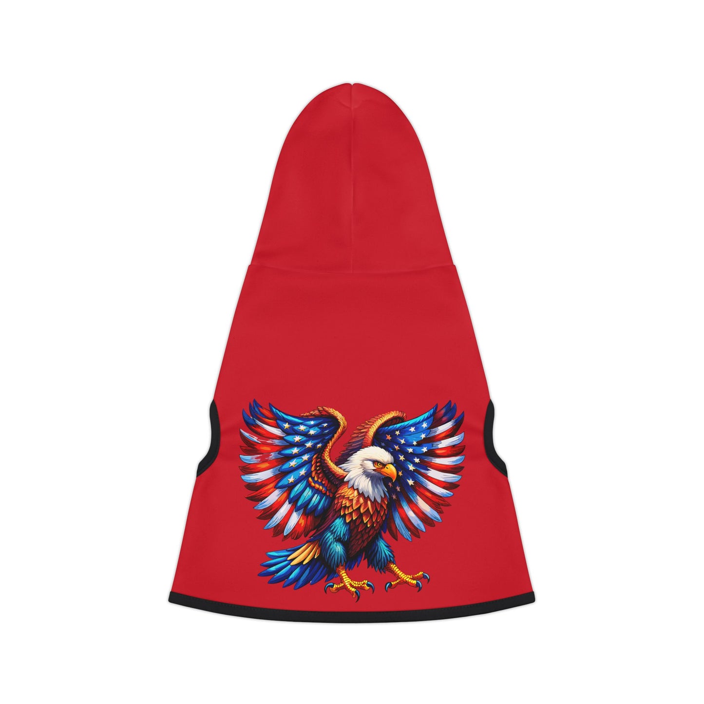 Princess Grace  Patriotic Eagle Pet Hoodie Red Hoodie for Dogs Perfect for Holidays and Celebrations