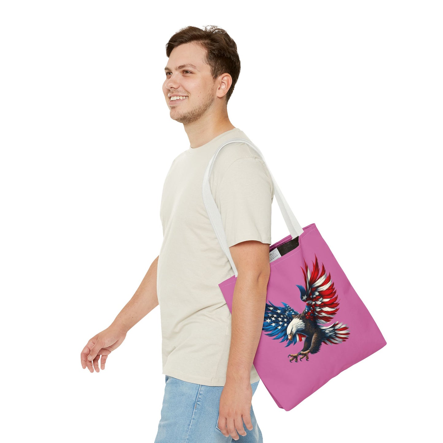 Princess Grace  Patriotic Eagle Tote Bag USA Flag Design for Independence Day Celebrations