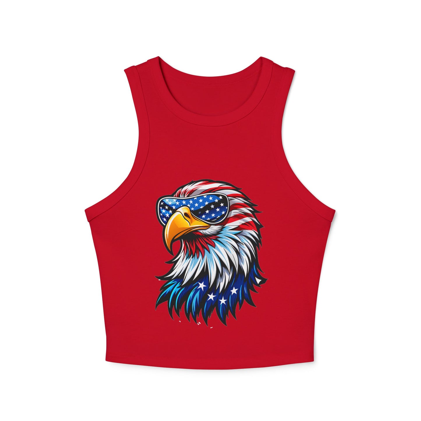 Princess Grace  Patriotic Eagle Racer Tank Top USA Inspired Women's Activewear