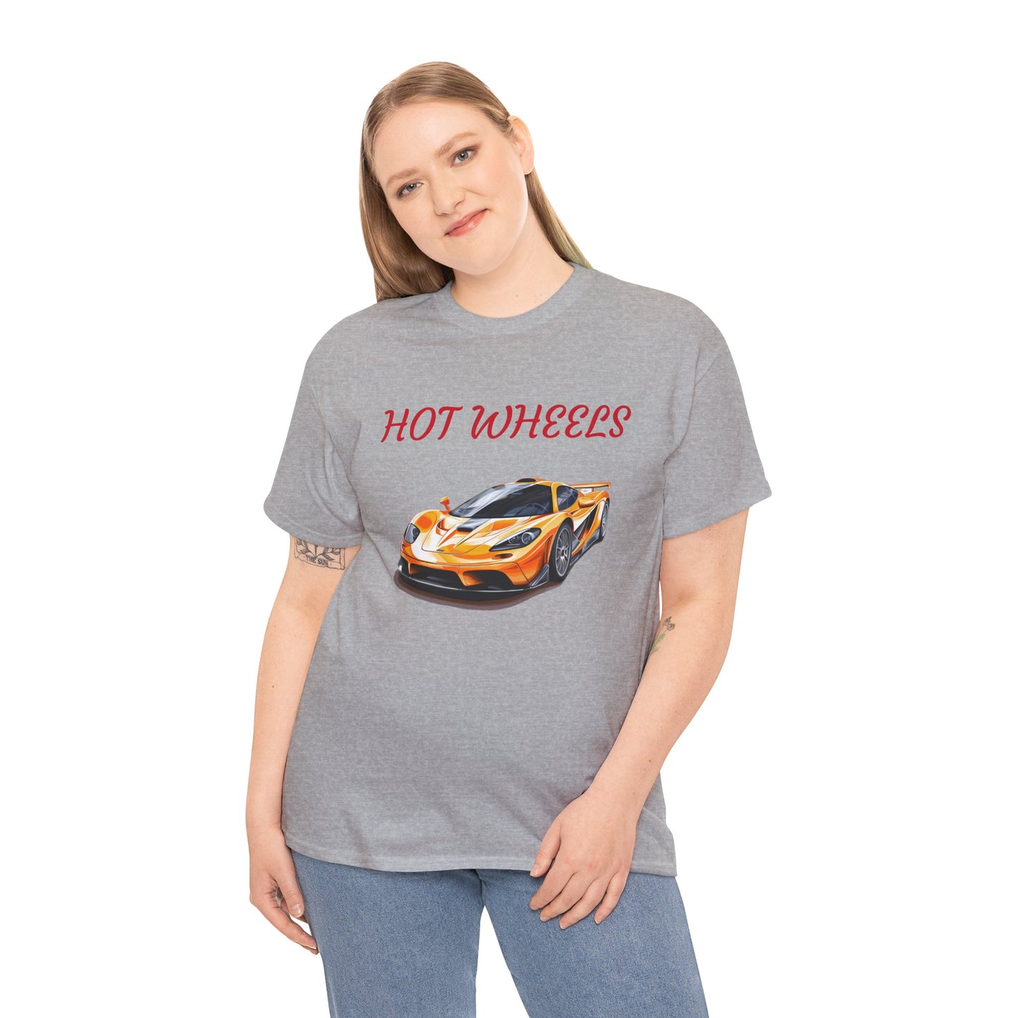 Princess Grace Hot Wheels Unisex Heavy Cotton Tee Race Car Graphic Tee for Racing Fans