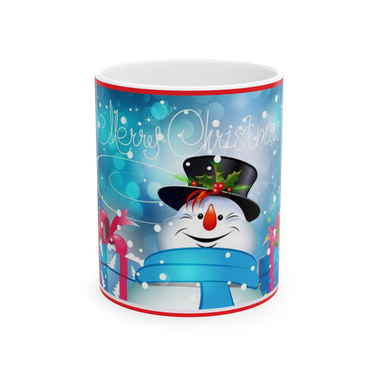 Princess Grace Festive Christmas Snowman Ceramic Mug  11oz & 15oz