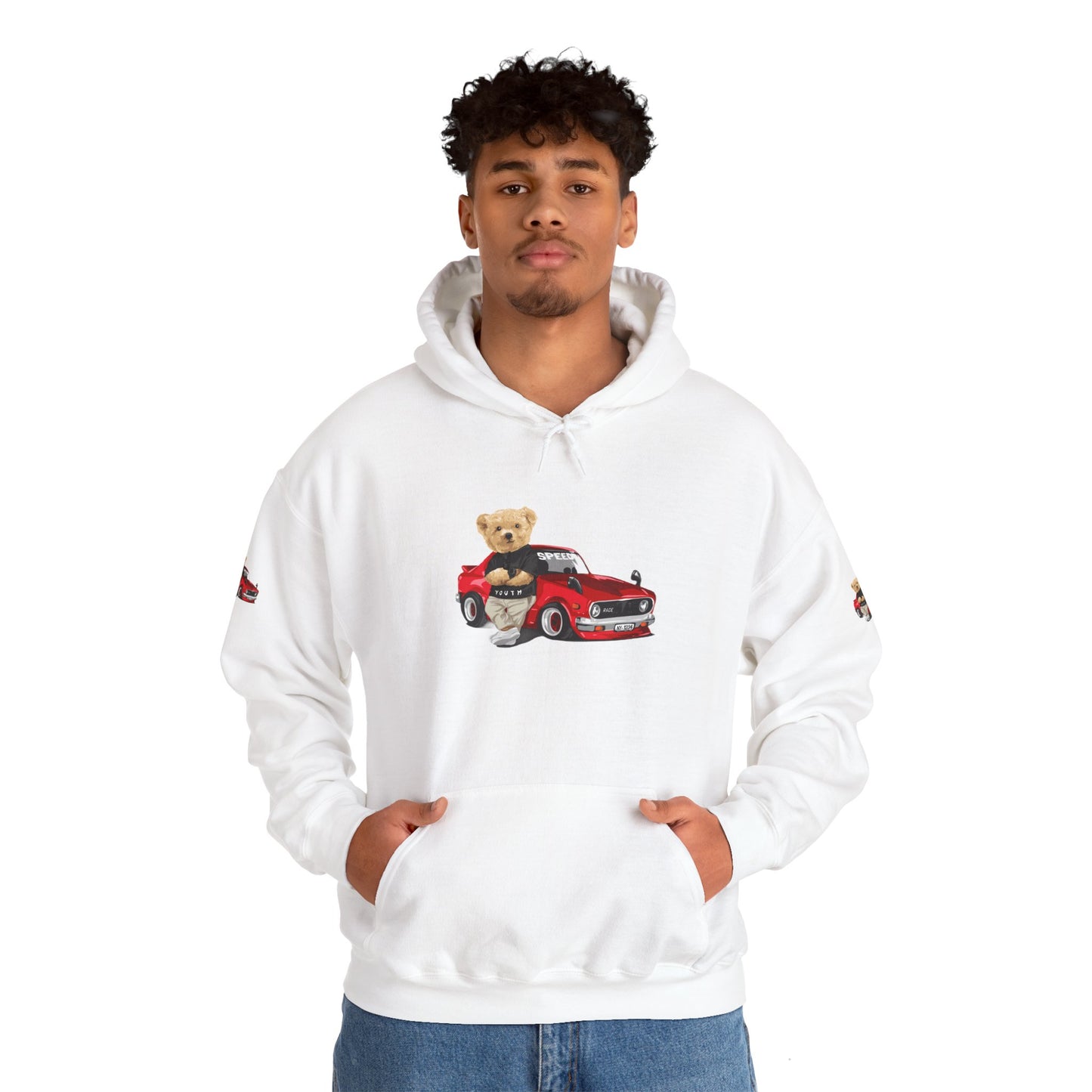 Princess Grace  Vintage Bear Car Hoodie  Fun Unisex Sweatshirt for Auto Lovers