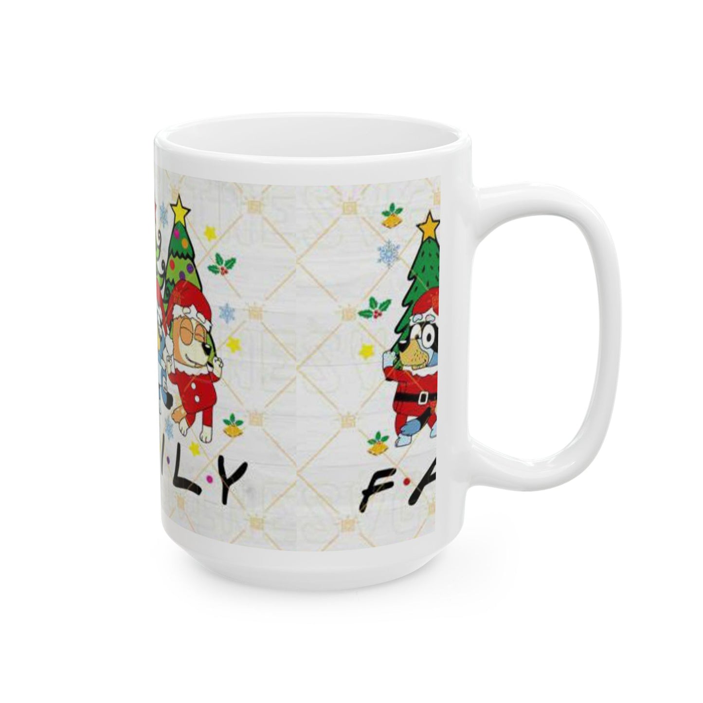 Princess Grace Family Christmas Ceramic Mug  Holiday Cheer for Loved Ones