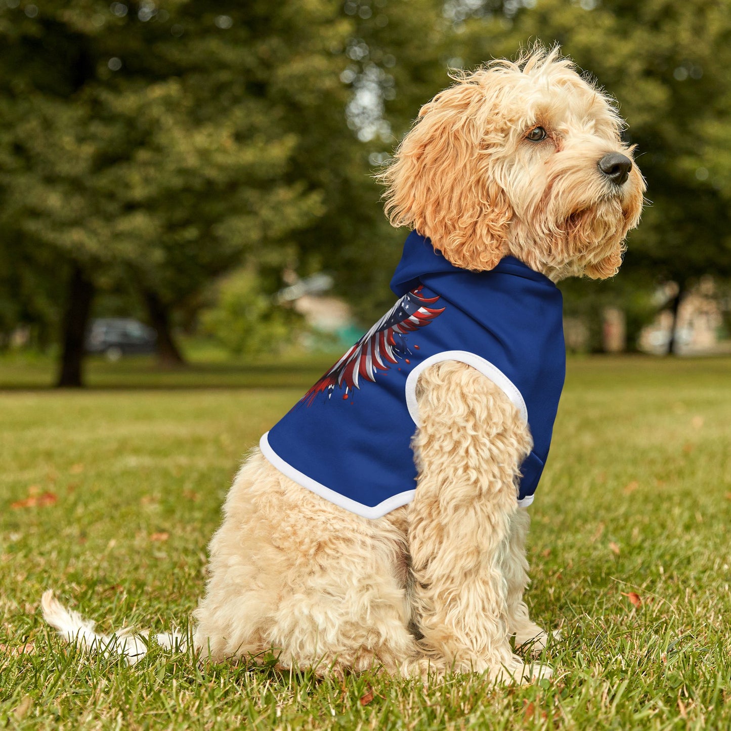 Princess Grace  Patriotic Eagle Pet Hoodie for Dogs USA Theme