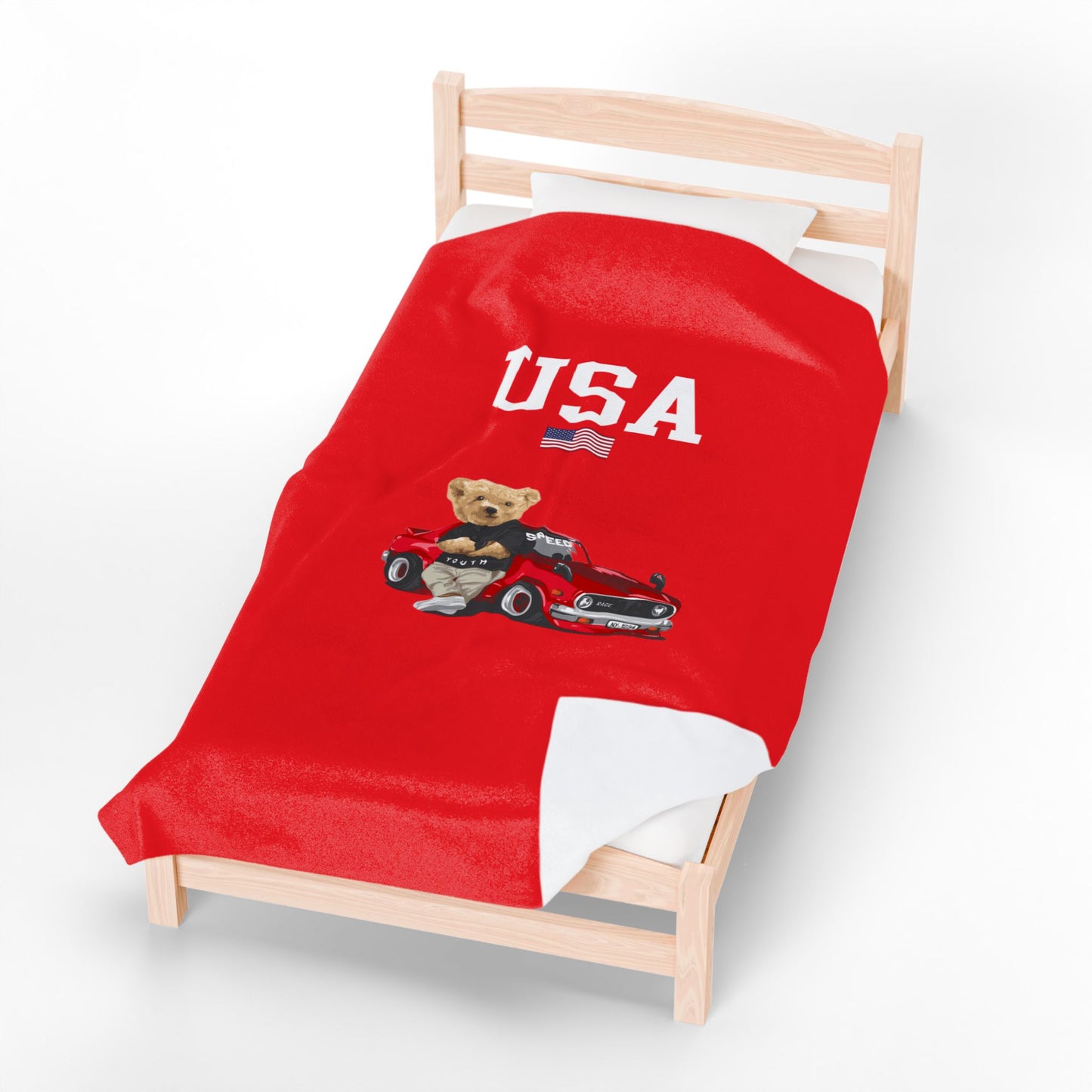 Princess Grace  TEAM USA  Velveteen Plush Blanket