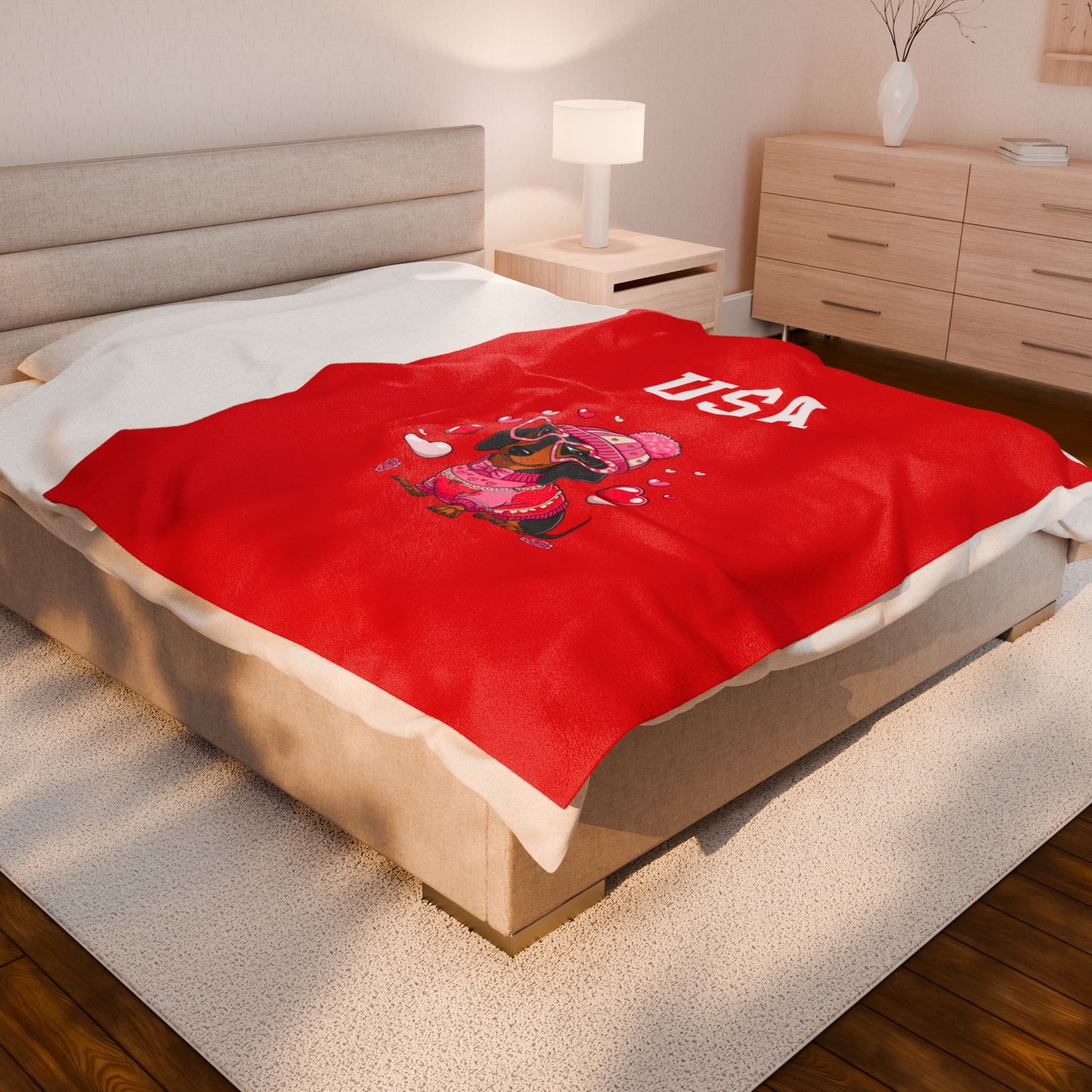Princess Grace  TEAM USA  Velveteen Plush Blanket
