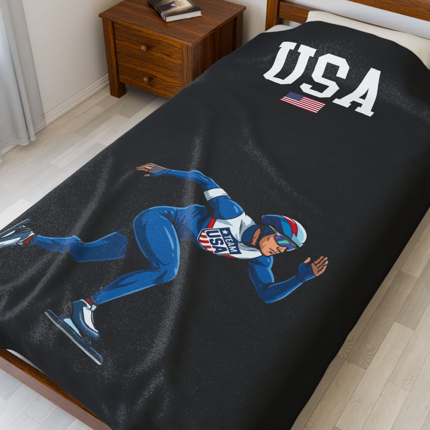 Princess Grace  TEAM USA  Velveteen Plush Blanket