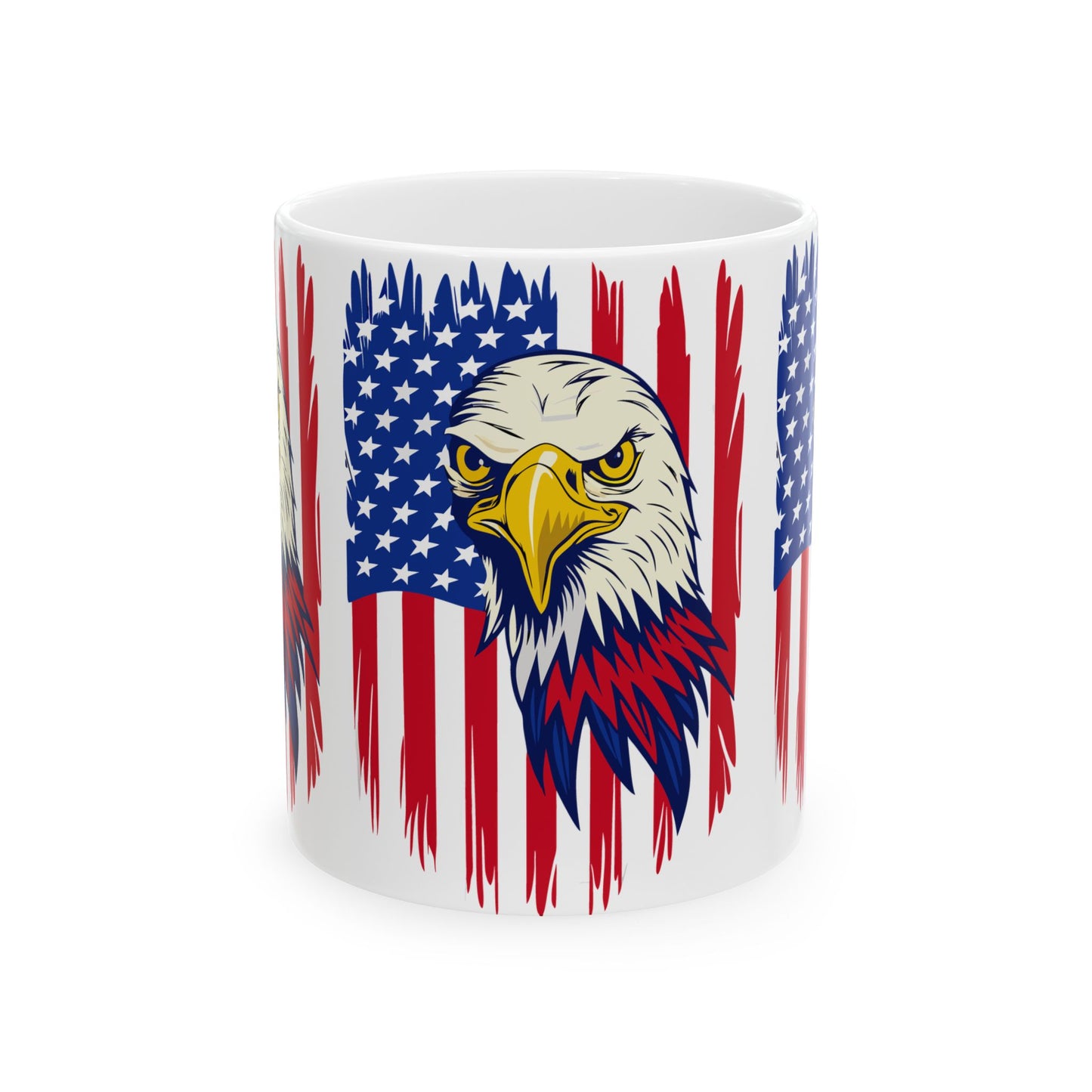 Princess Grace Patriotic Eagle Ceramic Mug  11oz & 15oz  Ideal for Independence Day & Veteran's Day