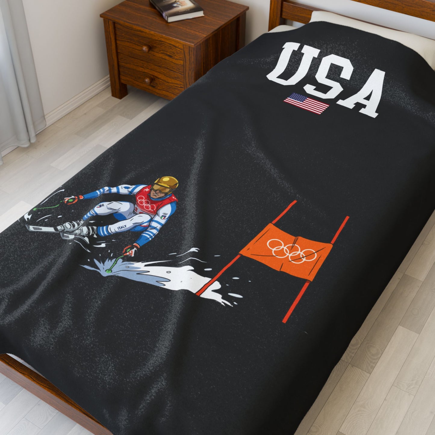 Princess Grace  TEAM USA  Velveteen Plush Blanket