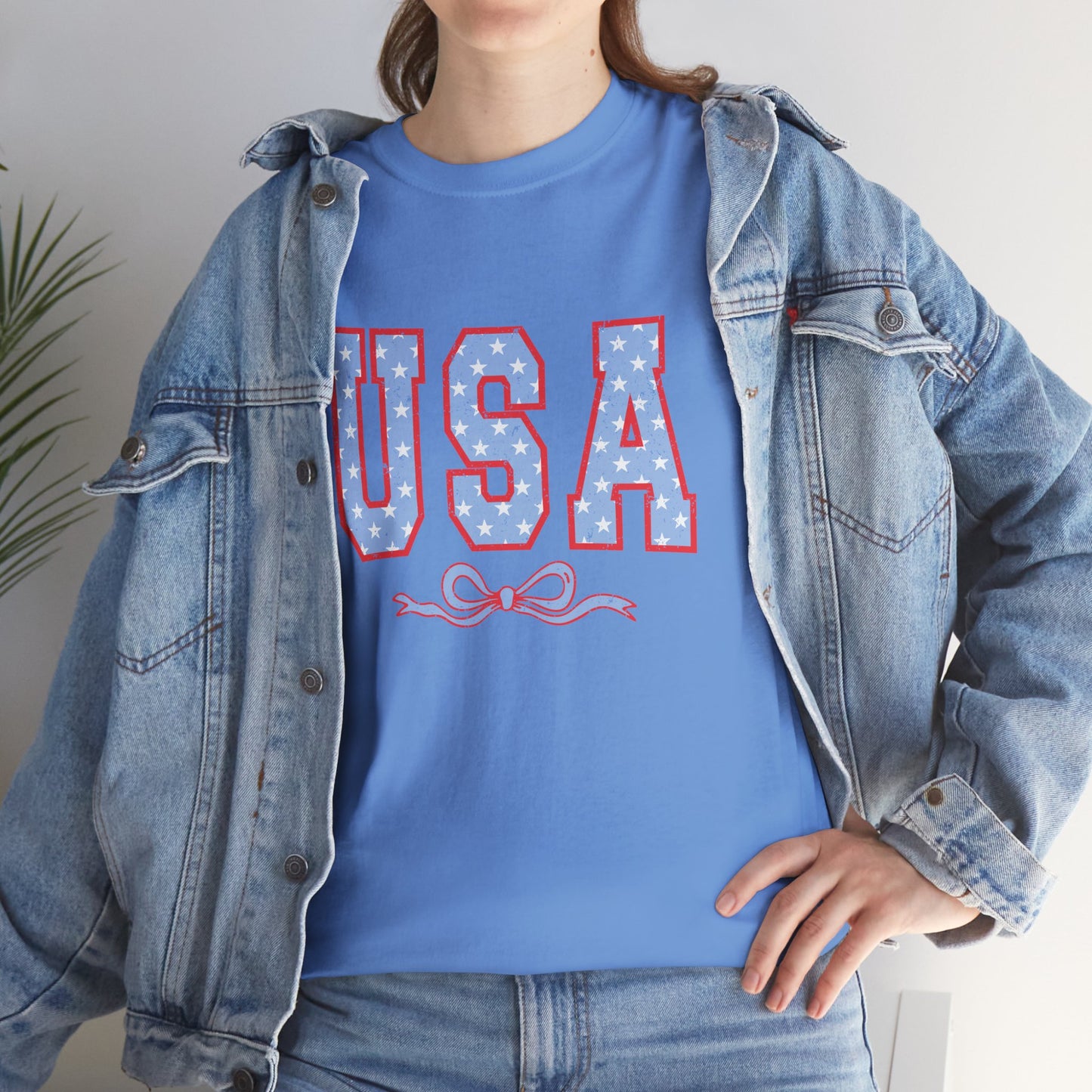 Princess Grace  USA Patriotic Unisex Heavy Cotton Tee Perfect for Independence Day Celebrations