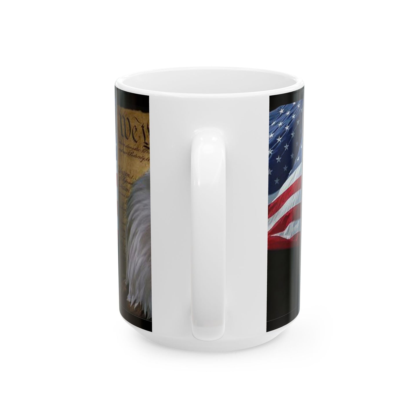 Princess Grace Patriotic Eagle Ceramic Mug Perfect for Independence Day, Gift for Veterans, American Pride, 4th of July