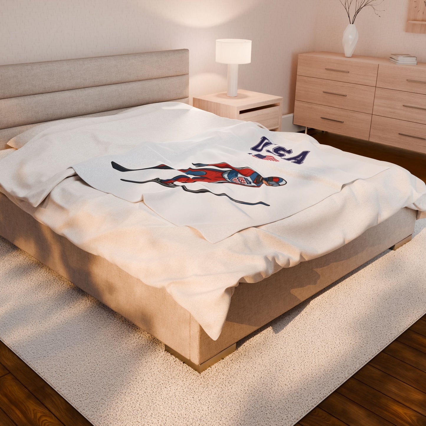 Princess Grace  TEAM USA  Velveteen Plush Blanket