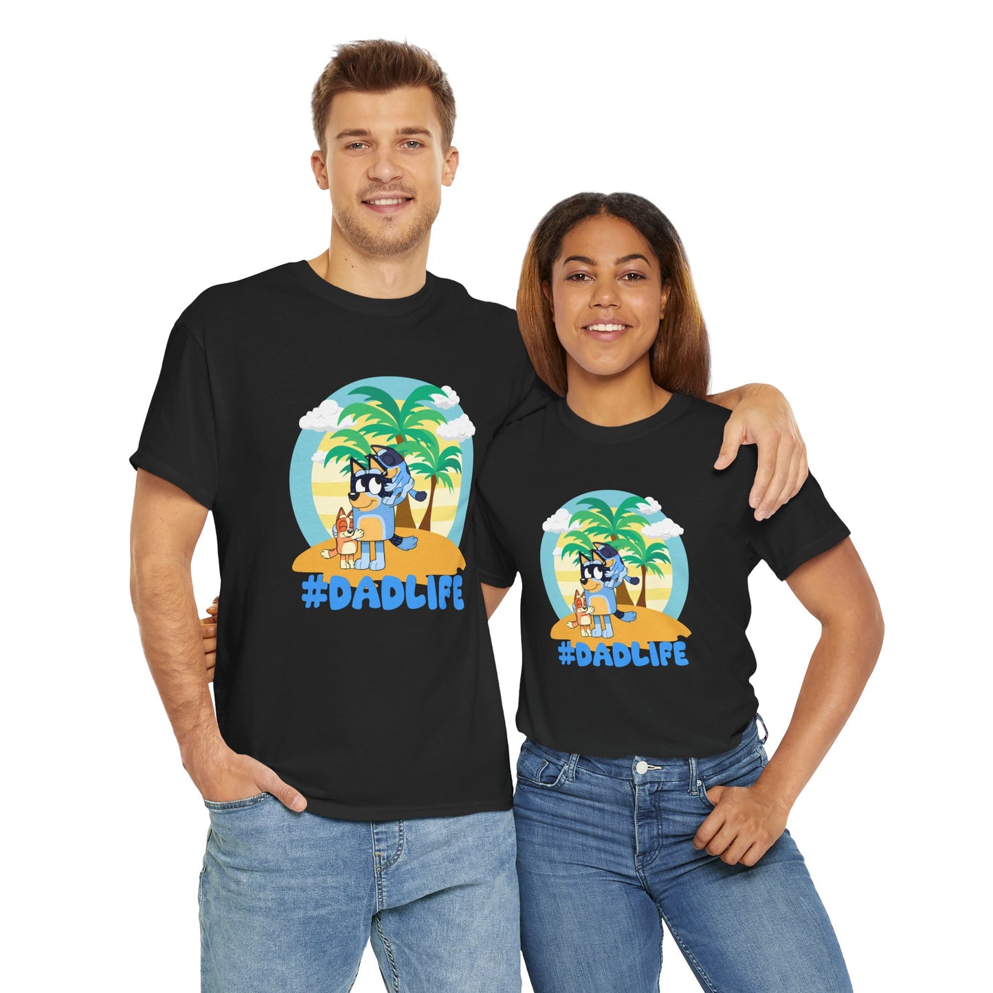 Princess Grace  Bluey  #DadLife Unisex Heavy Cotton Tee  Perfect for Dads Beach Vibes and Everyday Wear