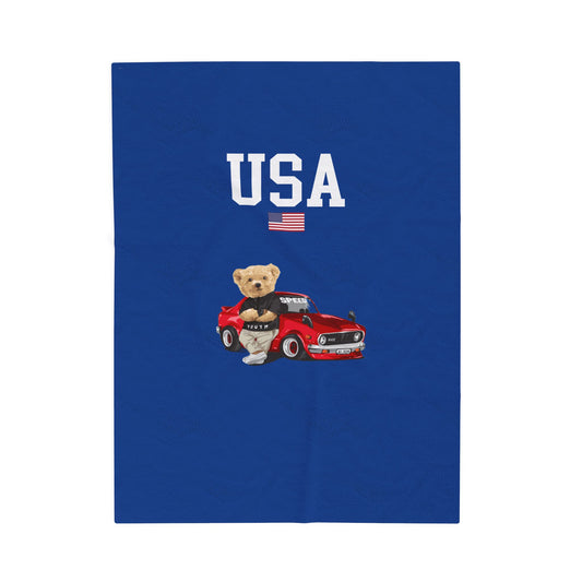 Princess Grace  TEAM USA  Velveteen Plush Blanket
