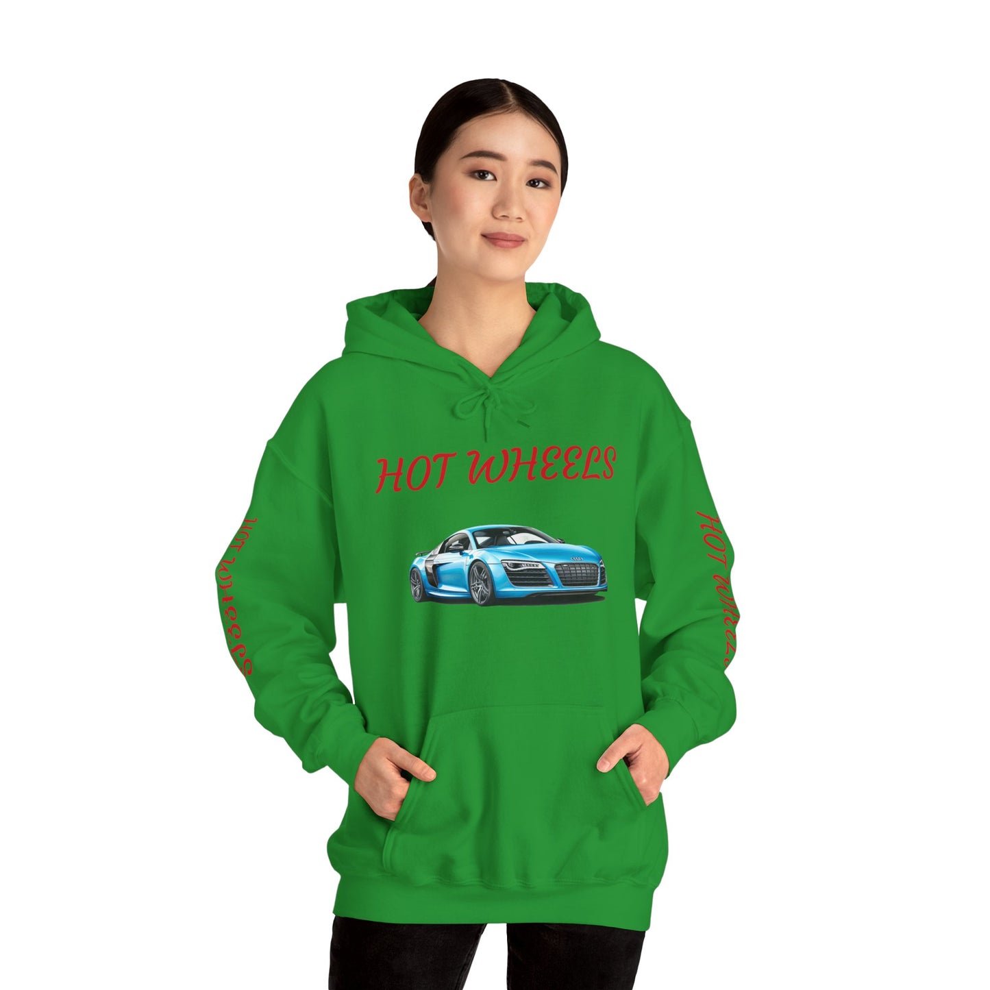 Princess Grace Hot Wheels Unisex Heavy Blen Hooded Sweatshirt Sporty Car Design Perfect for Car Enthusiasts