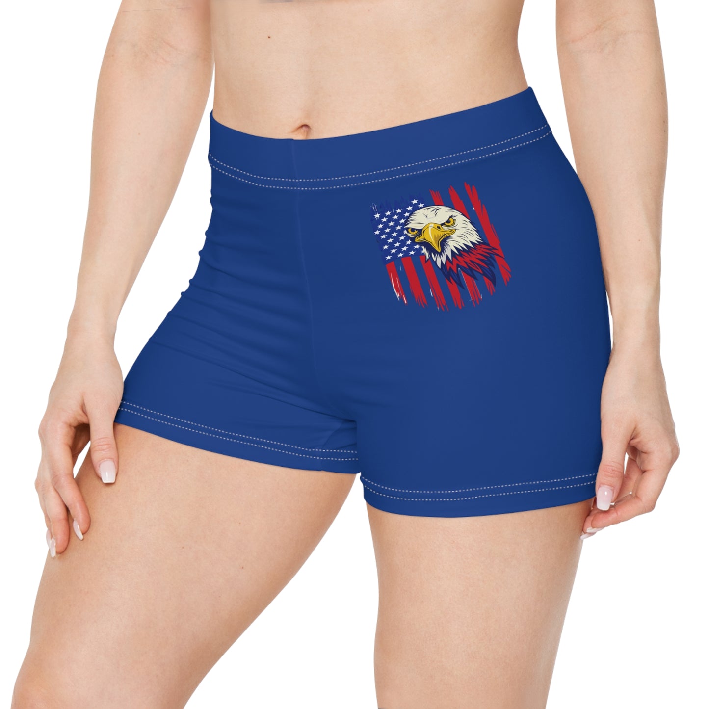 Princess Grace  Patriotic Women's Eagle Print Shorts