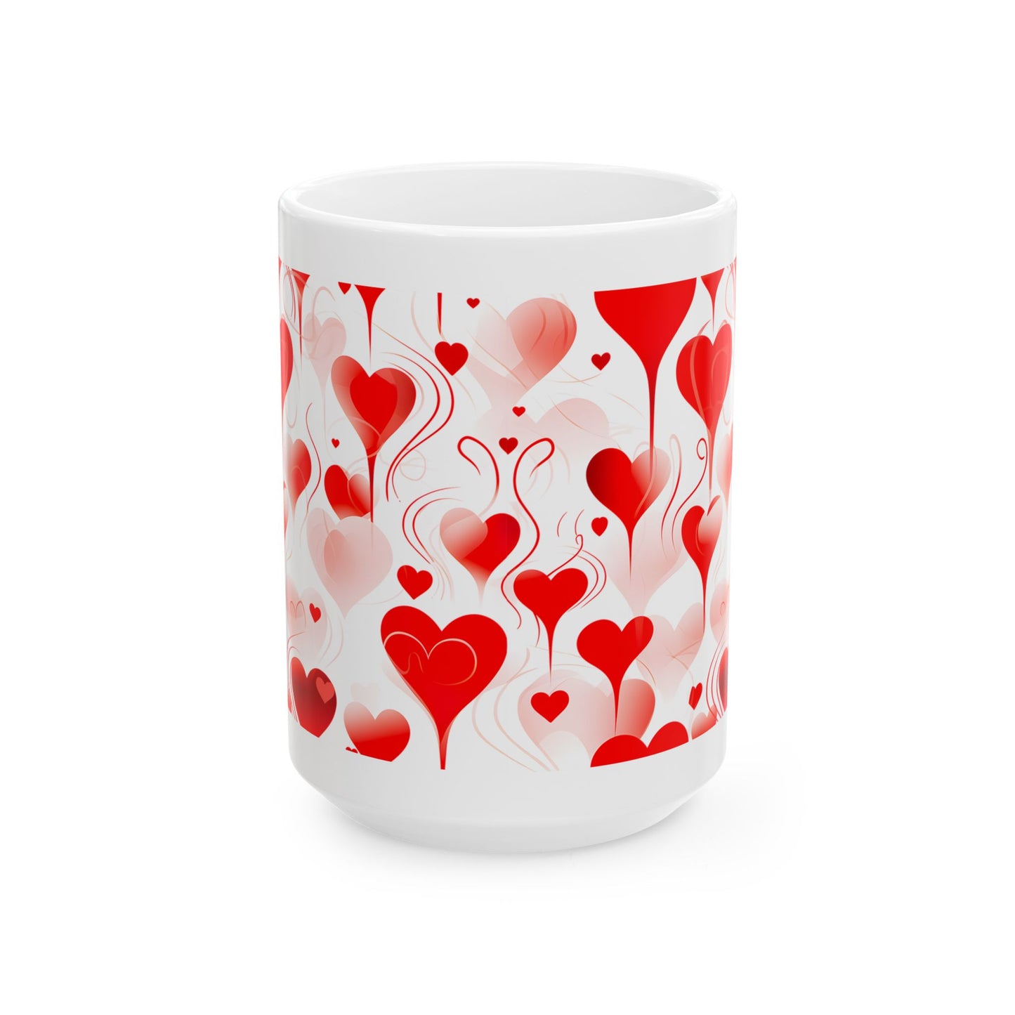 Princess Grace  Romantic Hearts Ceramic Mug  Perfect for Valentine’s Day and Love Celebrations