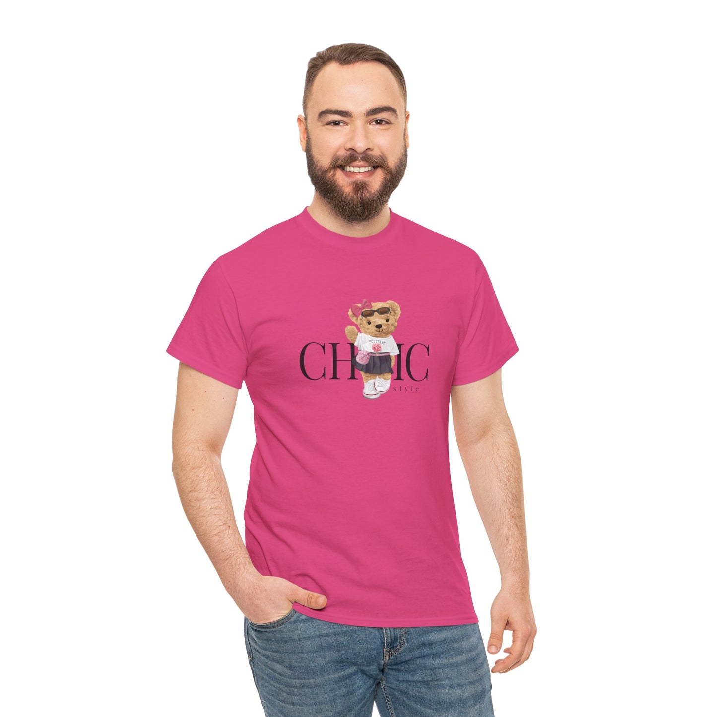 Princess Grace  Chic Style Bear Unisex Heavy Cotton Tee  Fashionable and Cozy Everyday Wear