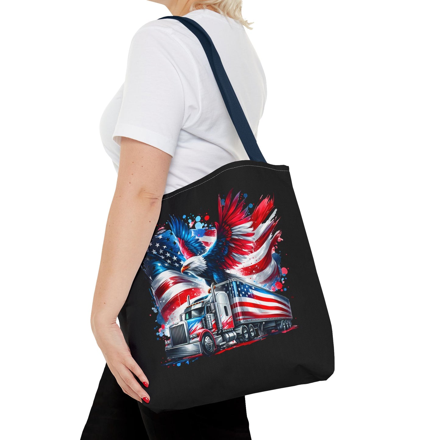 Princess Grace  Patriotic Eagle Tote Bag  Perfect for Truck Enthusiasts and July 4th Celebrations