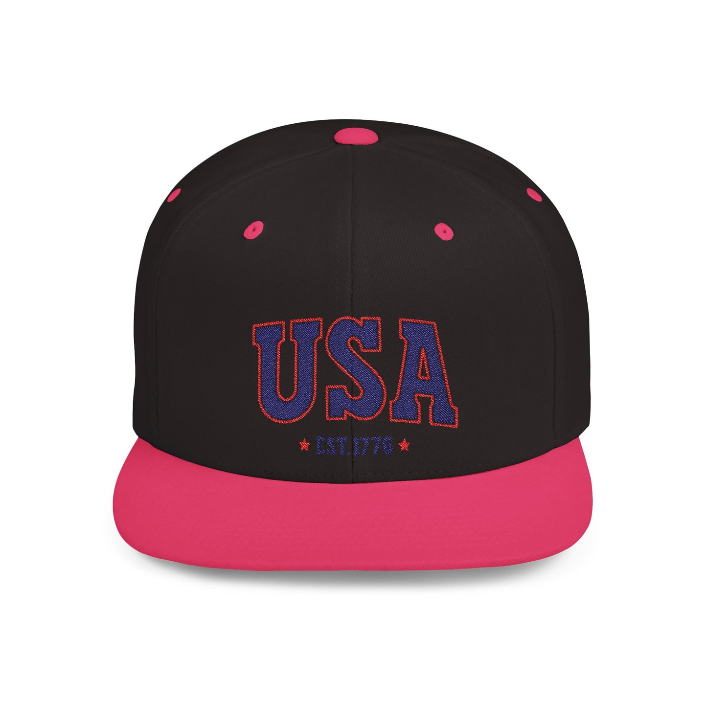 Princess Grace  USA Flat Bill Snapback Hat Patriotic Style, Perfect for Holidays & Outdoor Events