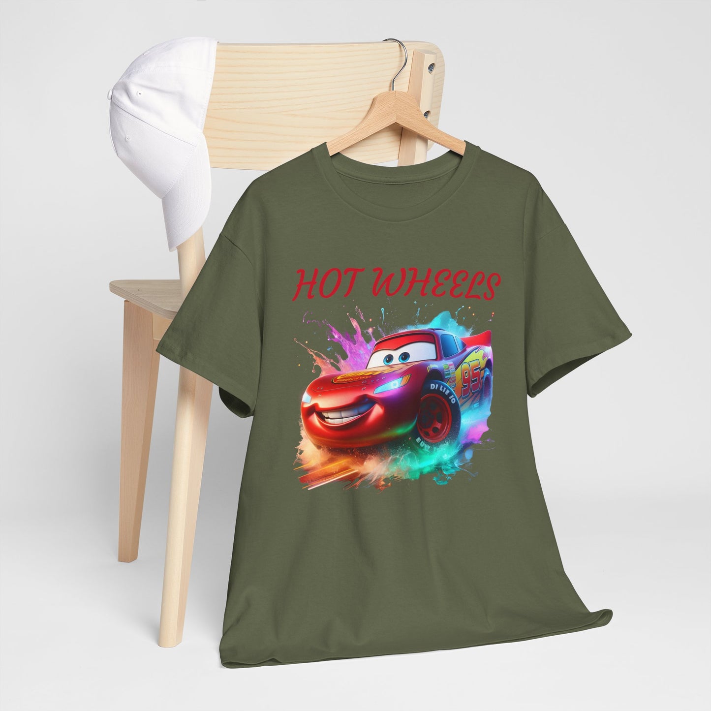 Princess Grace  Hot Wheels Unisex Heavy Cotton Tee Fun Car Graphic T-Shirt for Kids and Adults