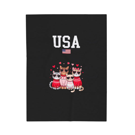 Princess Grace  TEAM USA  Velveteen Plush Blanket