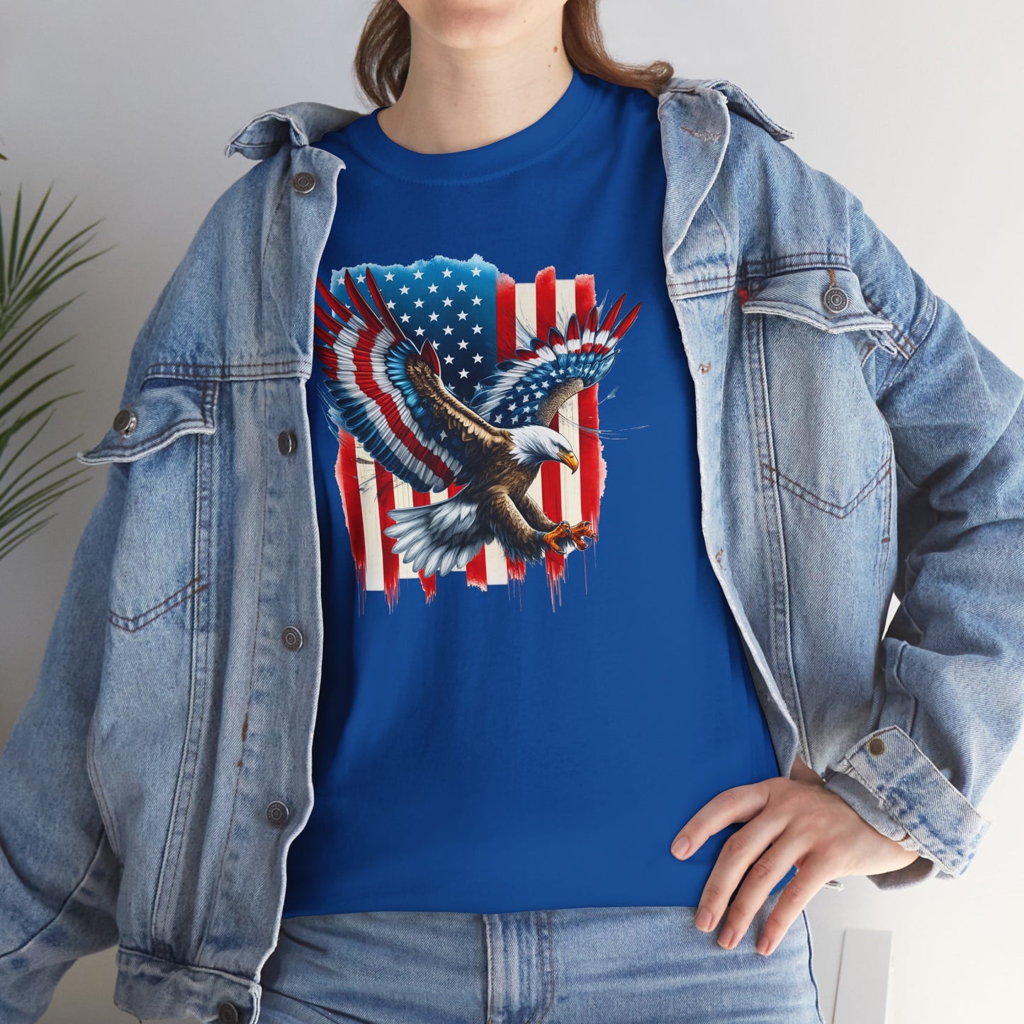 Princess Grace  Patriotic Eagle Unisex Heavy Cotton Tee