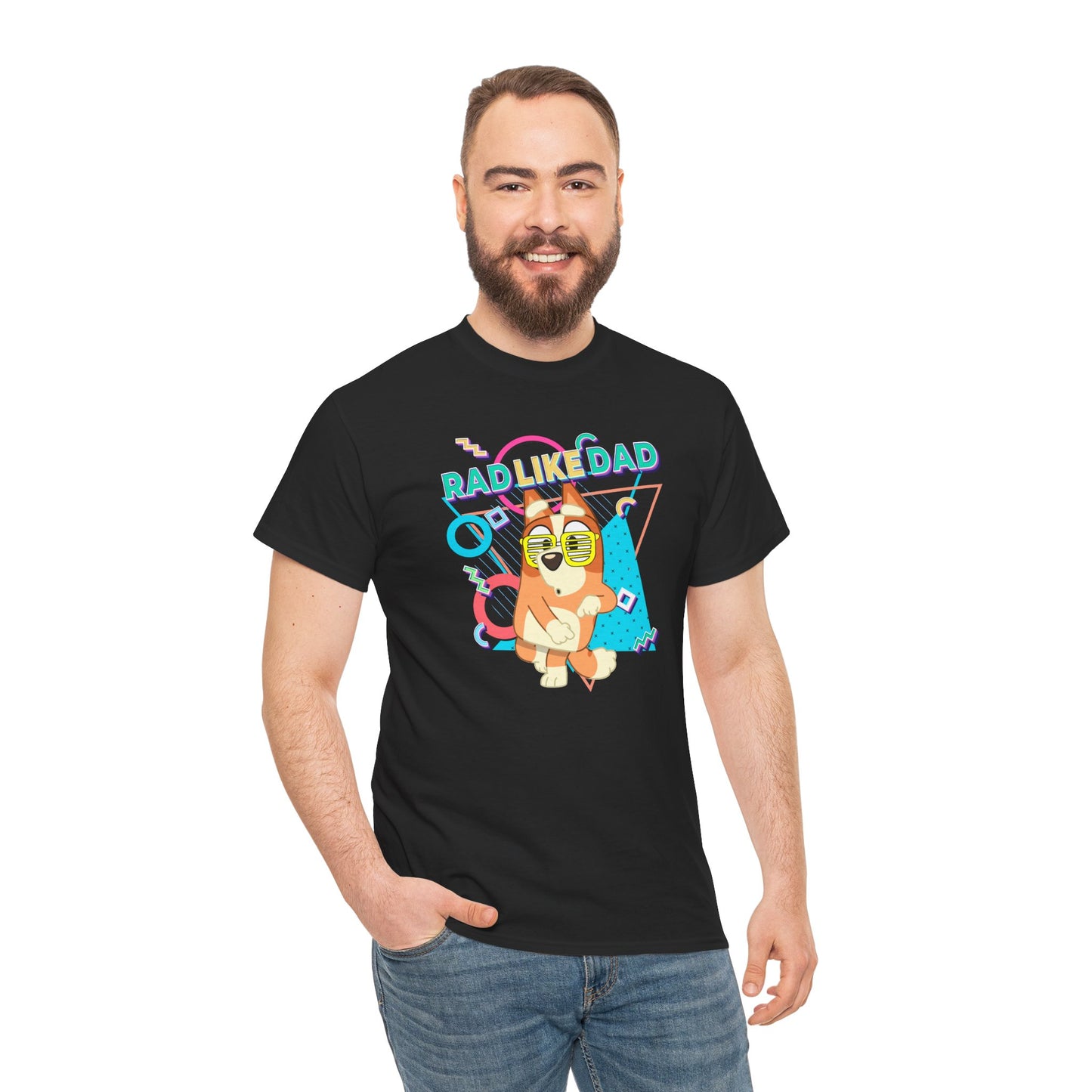 Princess Grace Bluer Rad Like Dad Fun Unisex Heavy Cotton Tee Graphic Tee for Everyday Wear and Gifts