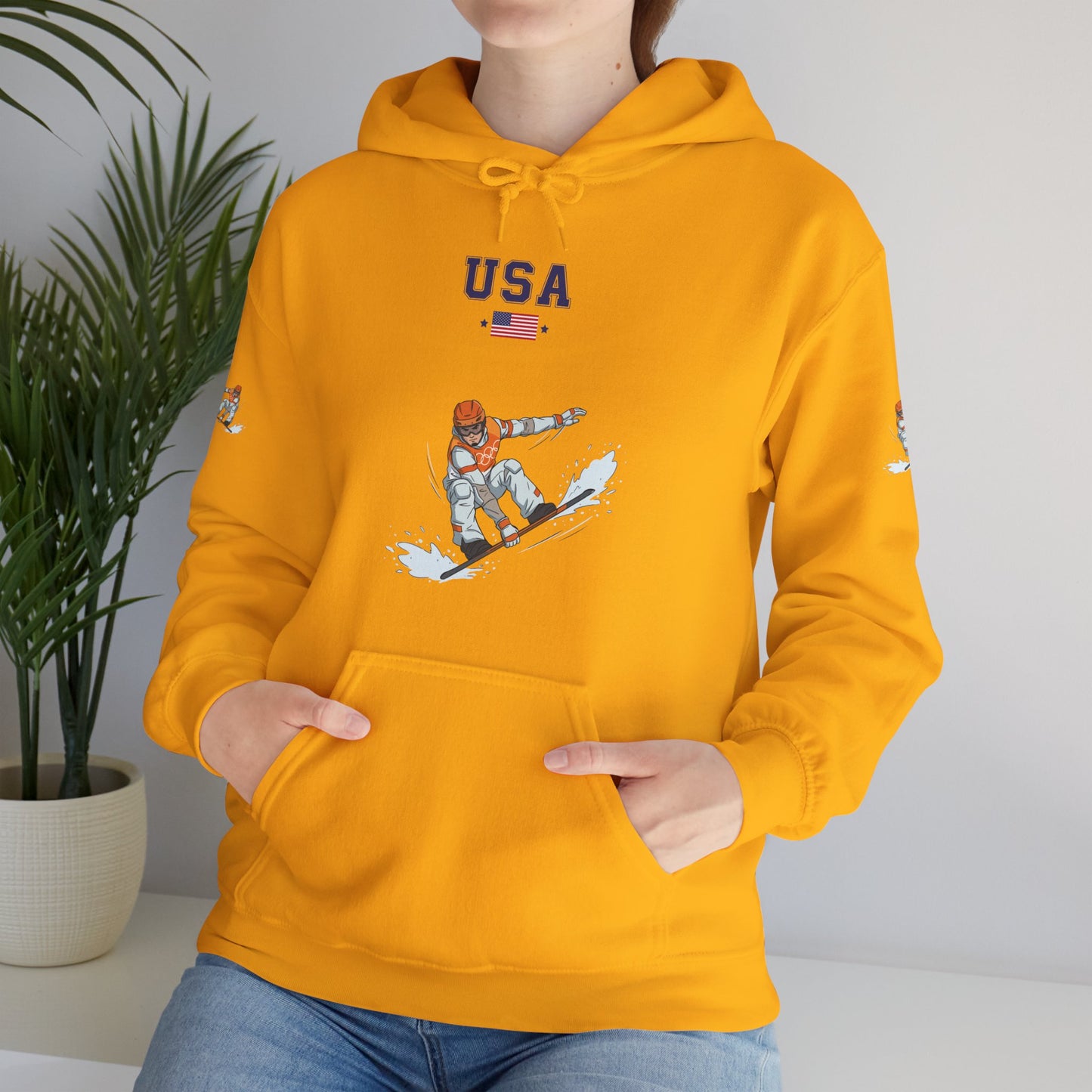 Princess Grace  TEAM USA  Snowboard  Unisex Heavy Blend Hooded Sweatshirt