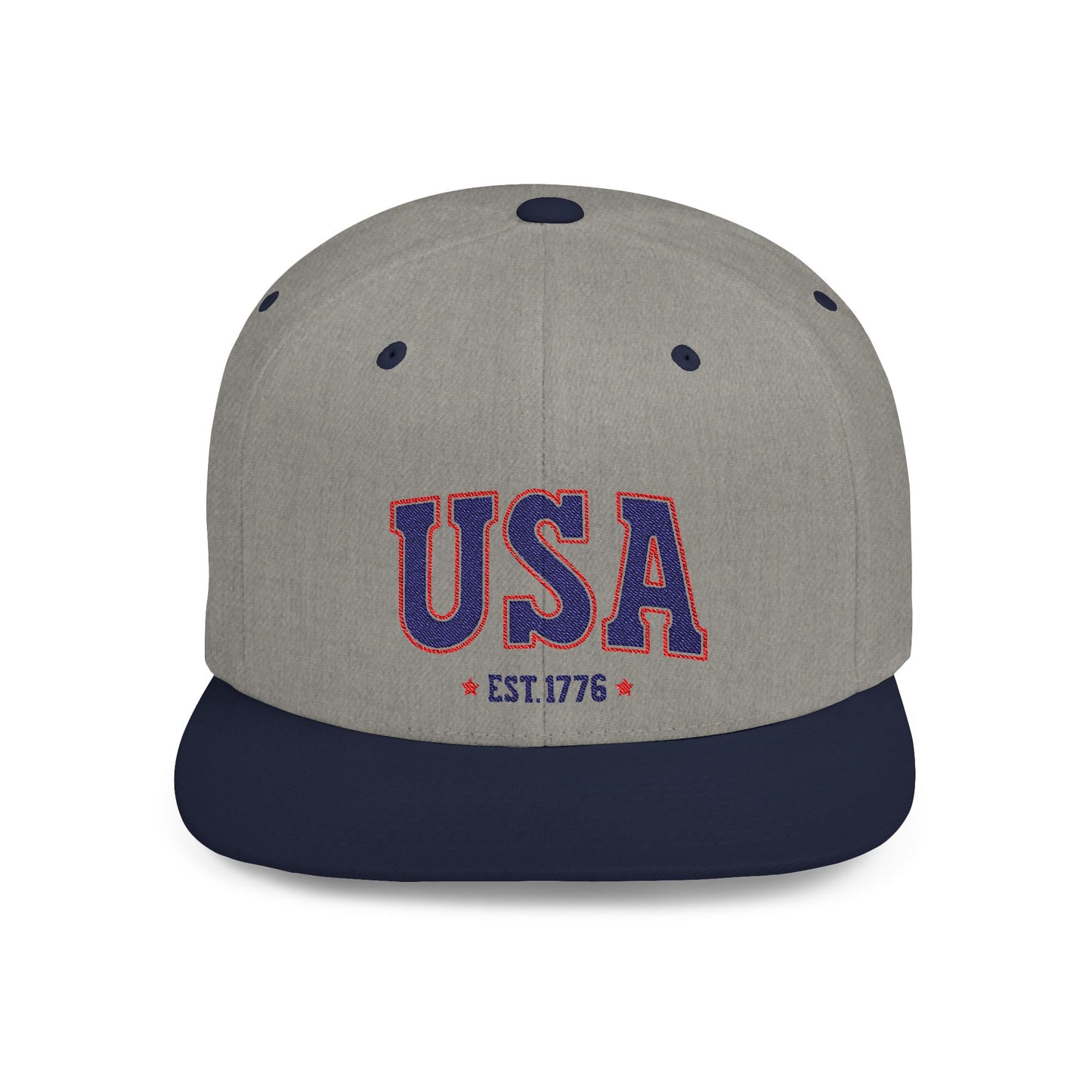 Princess Grace  USA Flat Bill Snapback Hat Patriotic Style, Perfect for Holidays & Outdoor Events