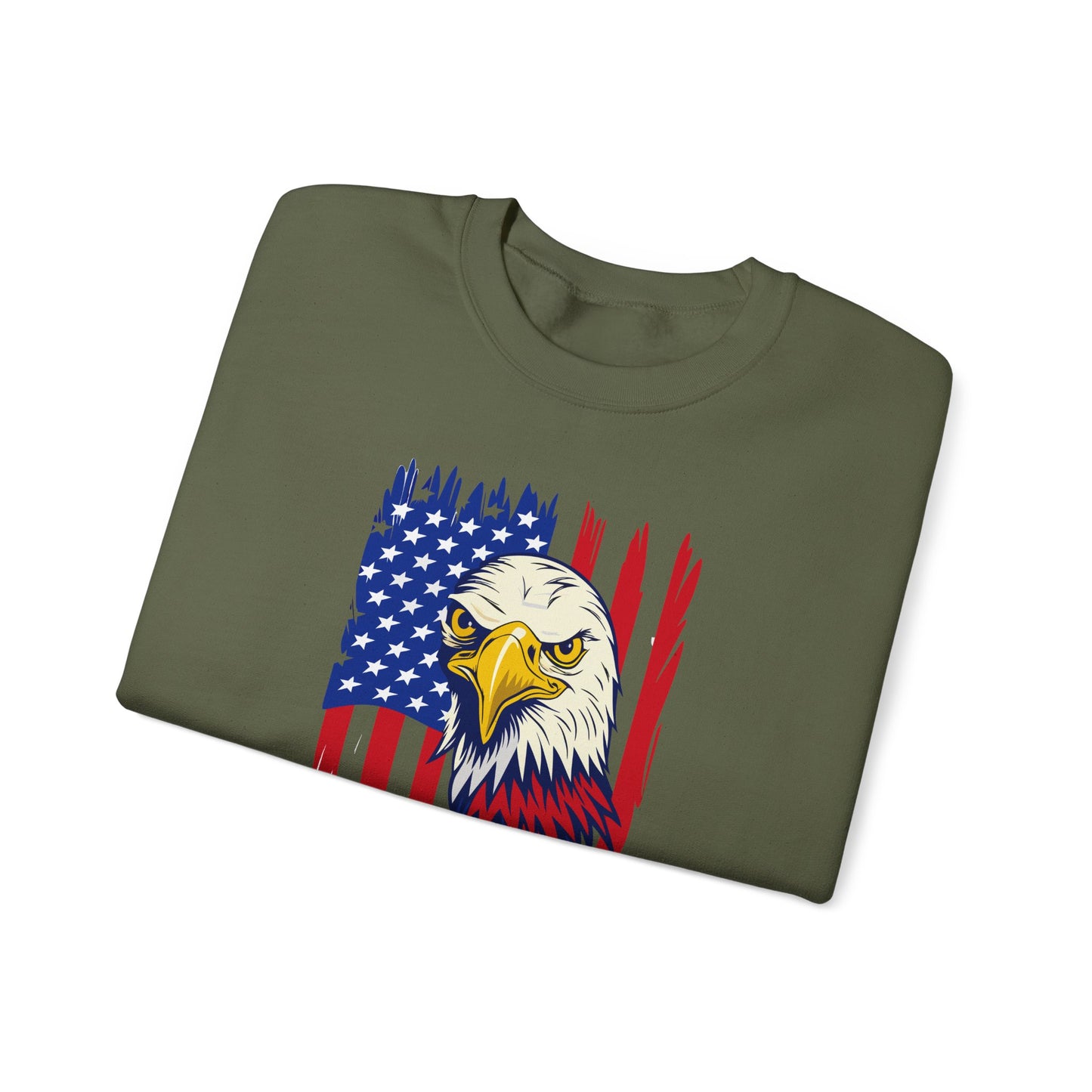 Princess Grace Patriotic Eagle Crewneck Sweatshirt Unisex Heavy Blend