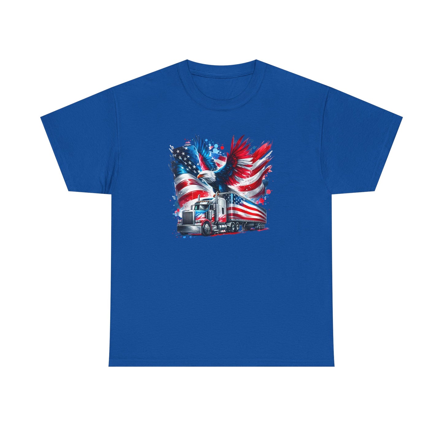 Princess Grace  Patriotic Eagle Truck Unisex Heavy Cotton Tee