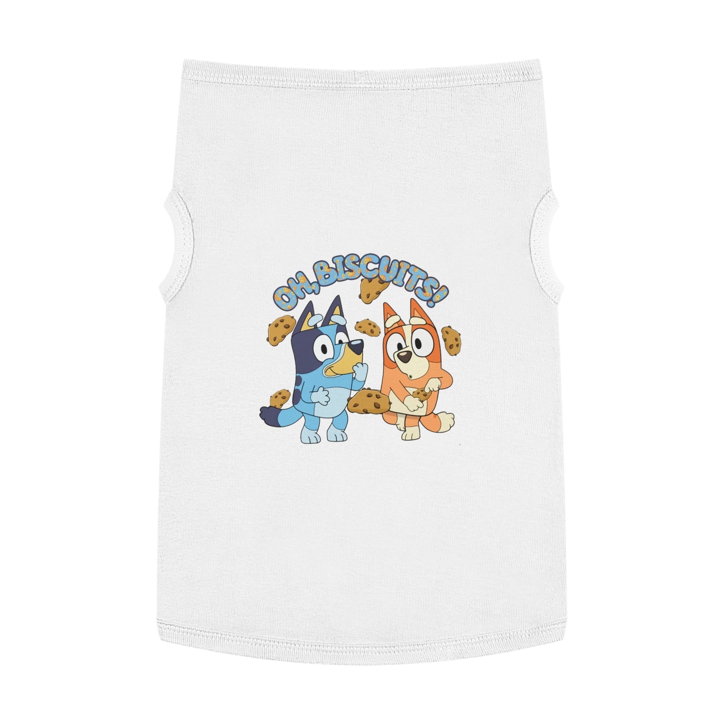 Princess Grace  BLUEY Funny Pet Tank Top with 'Oh, Biscuits!' Design Perfect for Dog Lovers