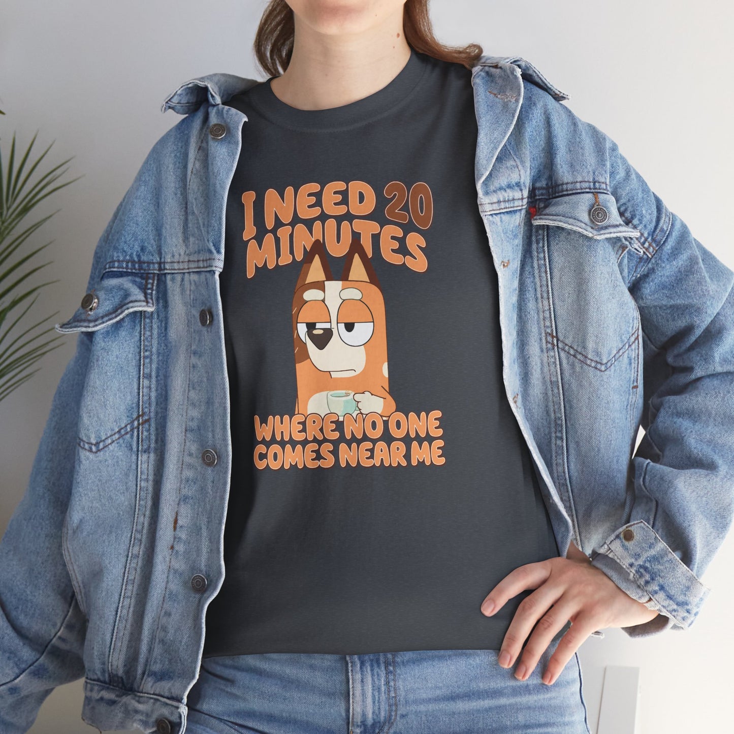 Princess Grace  Bluey  Funny Graphic Tee  "I Need 20 Minutes"