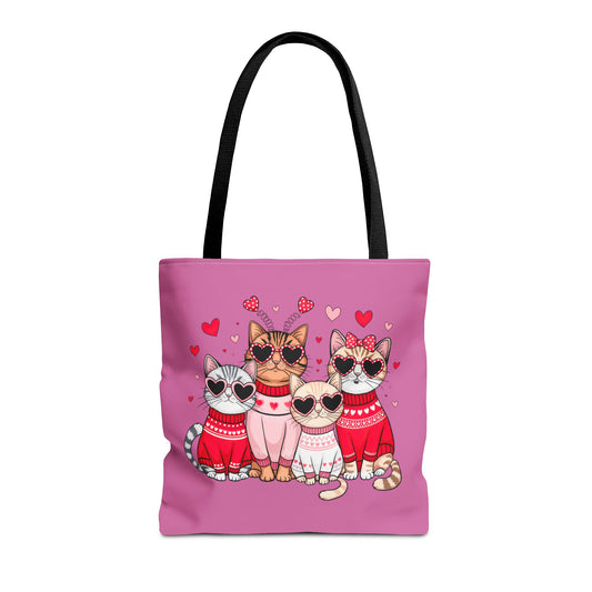 Princess Grace  Cute Cat Lover Tote Bag Stylish Pet Themed Pink Bag for Animal Lovers