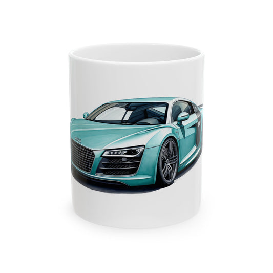 Princess Grace  Sporty Car Design Ceramic Mug  Perfect for Auto Enthusiasts