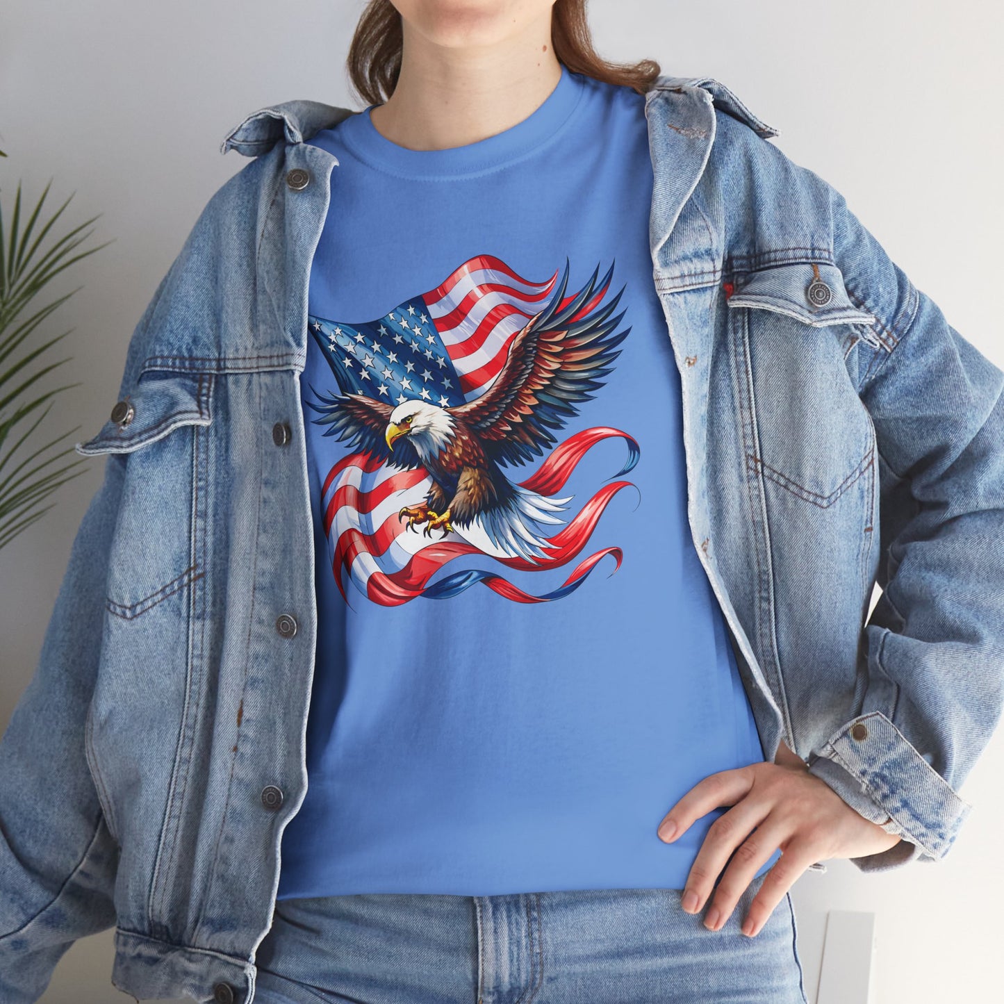 Princess Grace  Patriotic Eagle Graphic Unisex Heavy Cotton Tee